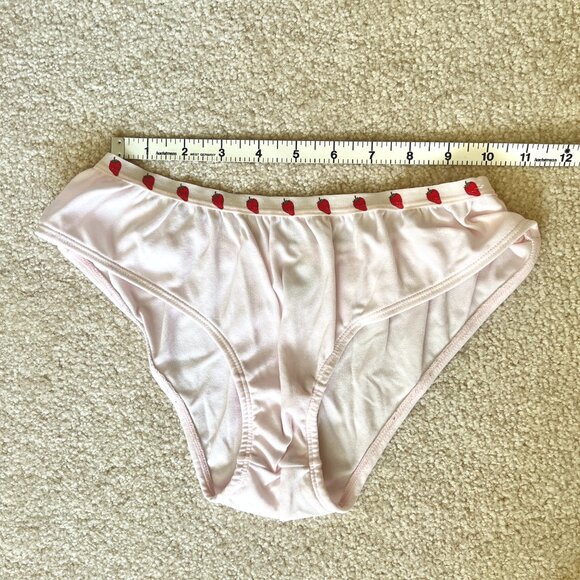 Baby Pink Panties with Strawberry Trim – Size XS 🍓 - Picture 3 of 5